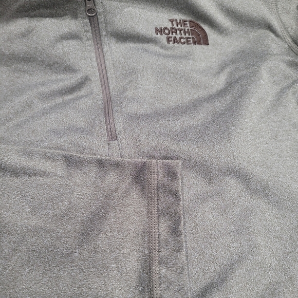 North Face 1/4 Zip Pullover Mock Neck Sweatshirt Women's Size S/P Heather Brown - Picture 8 of 11